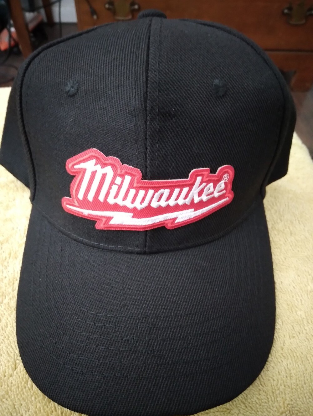 Milwaukee Script Logo Black Baseball Cap